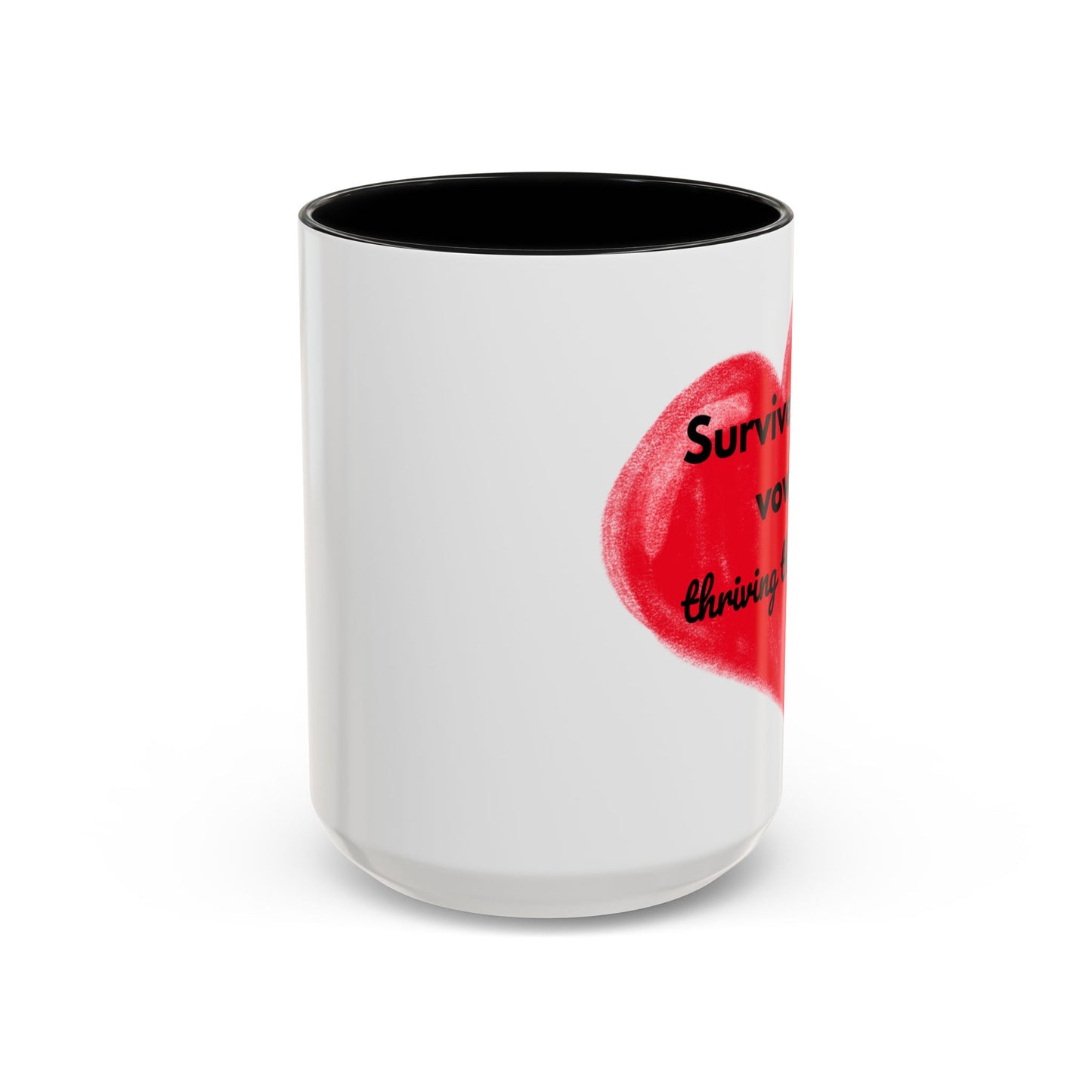 Accent Coffee Mug "Survived the vows, thriving the chaos (11, 15oz)