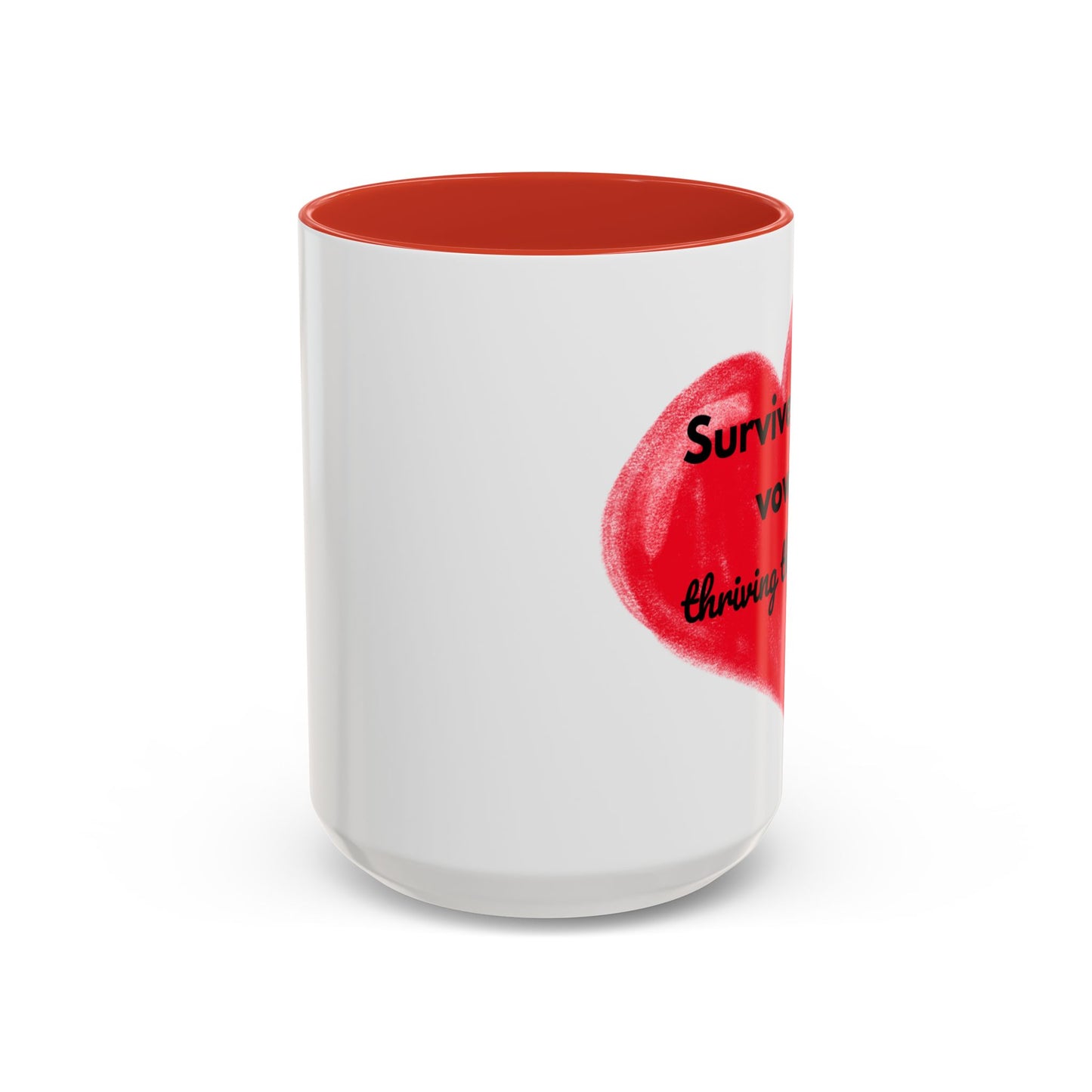 Accent Coffee Mug "Survived the vows, thriving the chaos (11, 15oz)